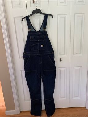 Carhartt Women’s Denim Bib Overalls Size Large (12-14) Tall